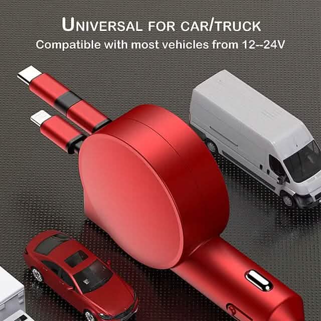3-in-1 Retractable Car Phone Charger by DailySale