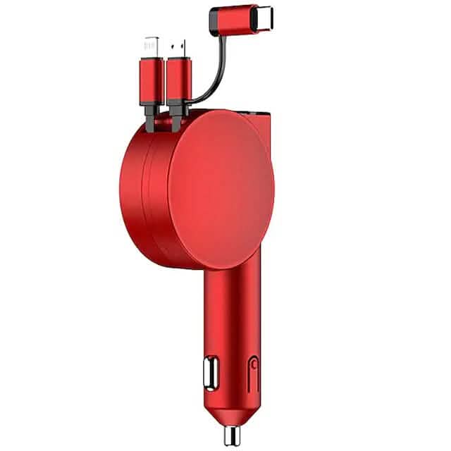 3-in-1 Retractable Car Phone Charger by DailySale