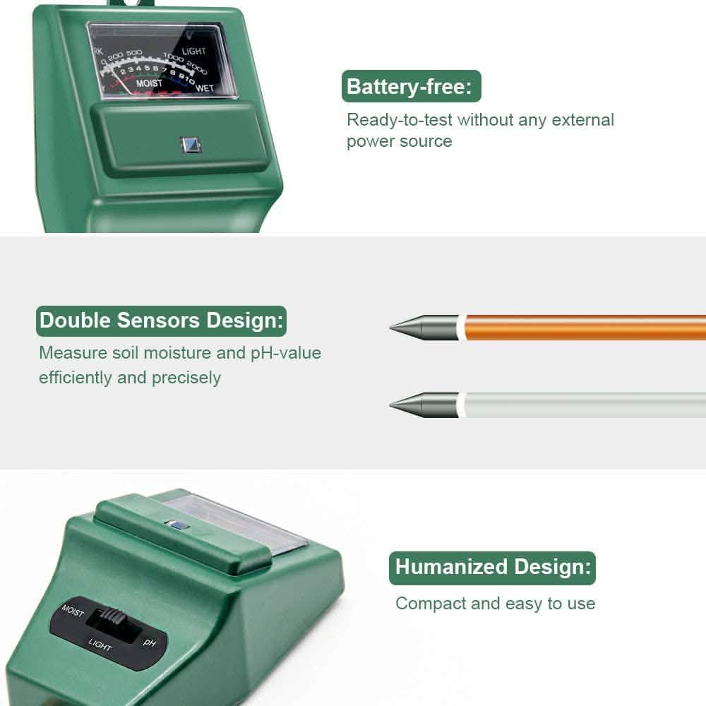 3-in-1 Soil Moisture/Light/pH Tester by DailySale