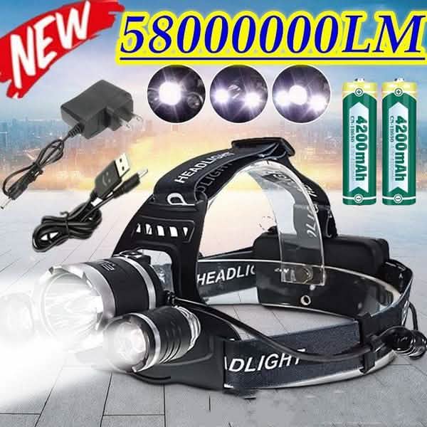 3 LED XM-L T6 Waterproof Headlamp LED Torch Flashlight by DailySale