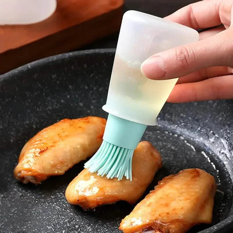 3-Pack: 2.2oz Silicone BBQ Oil Bottle Brush with Flat-Bottom Design by DailySale