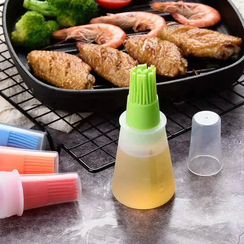 3-Pack: 2.2oz Silicone BBQ Oil Bottle Brush with Flat-Bottom Design by DailySale