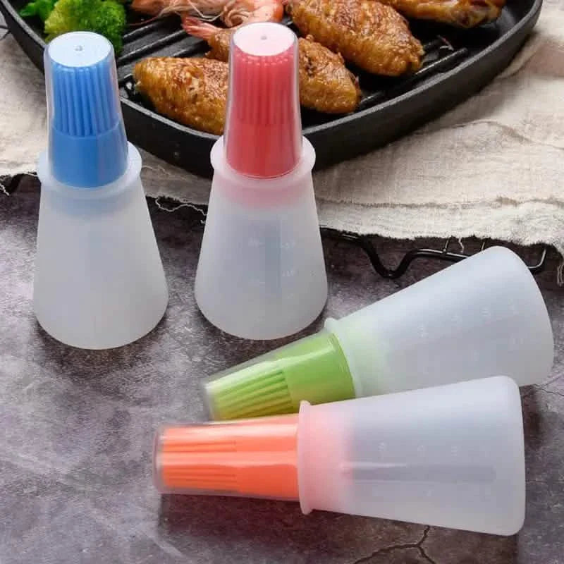 3-Pack: 2.2oz Silicone BBQ Oil Bottle Brush with Flat-Bottom Design by DailySale