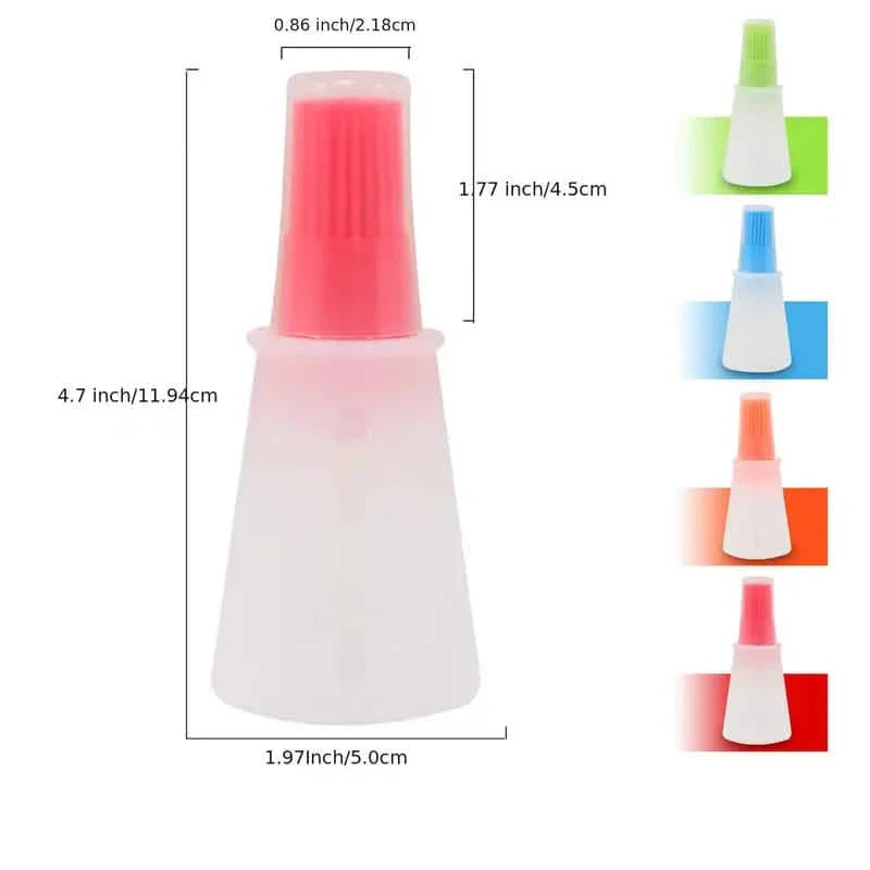 3-Pack: 2.2oz Silicone BBQ Oil Bottle Brush with Flat-Bottom Design by DailySale