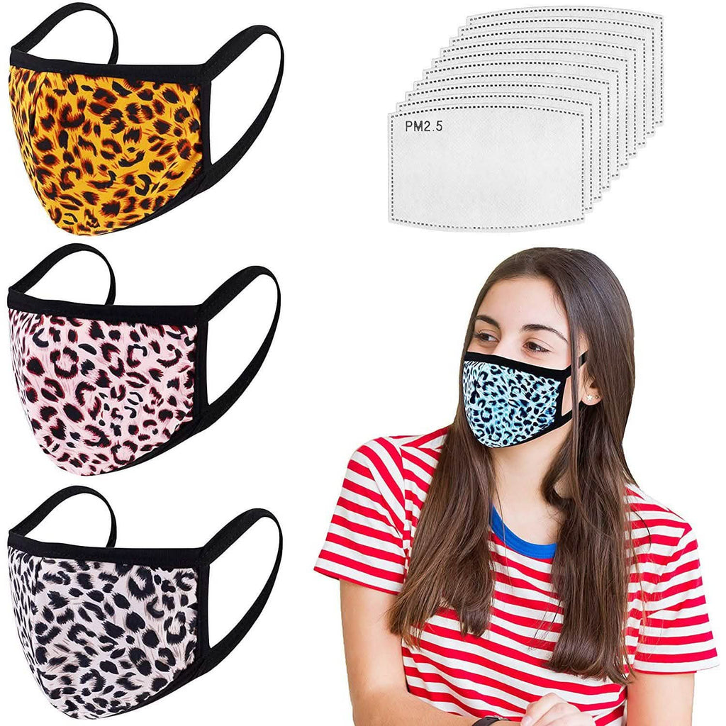 3-Pack: Adult Cotton Reusable Face Masks with 10 Filters by DailySale