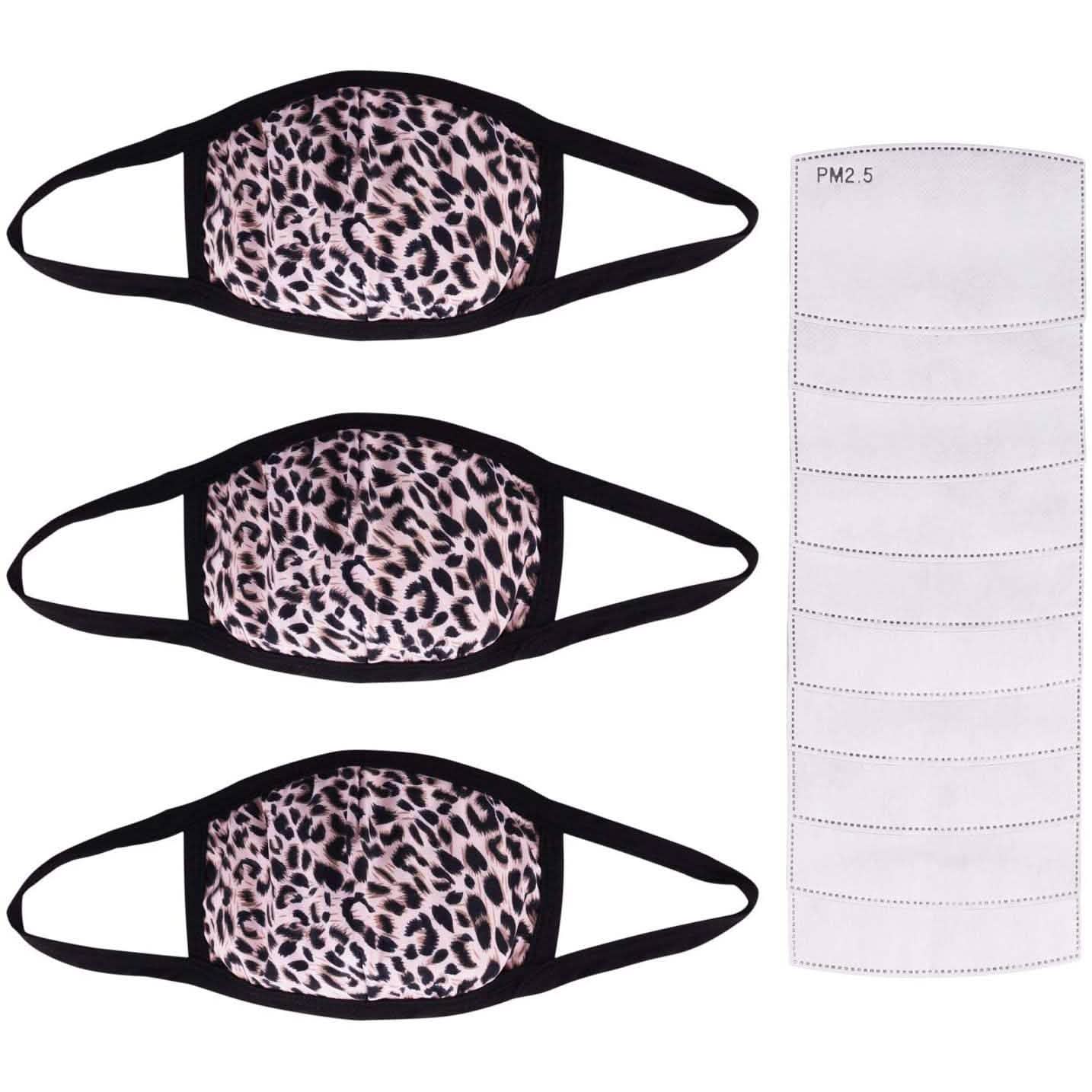 3-Pack: Adult Cotton Reusable Face Masks with 10 Filters by DailySale