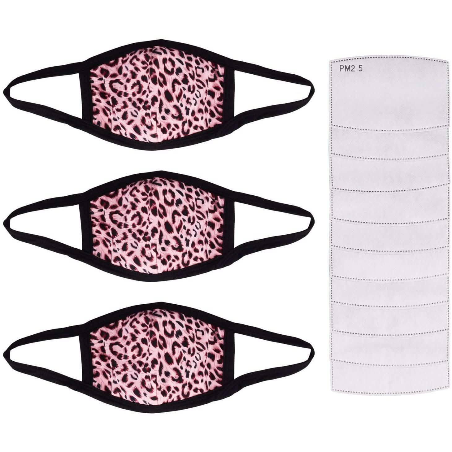 3-Pack: Adult Cotton Reusable Face Masks with 10 Filters by DailySale