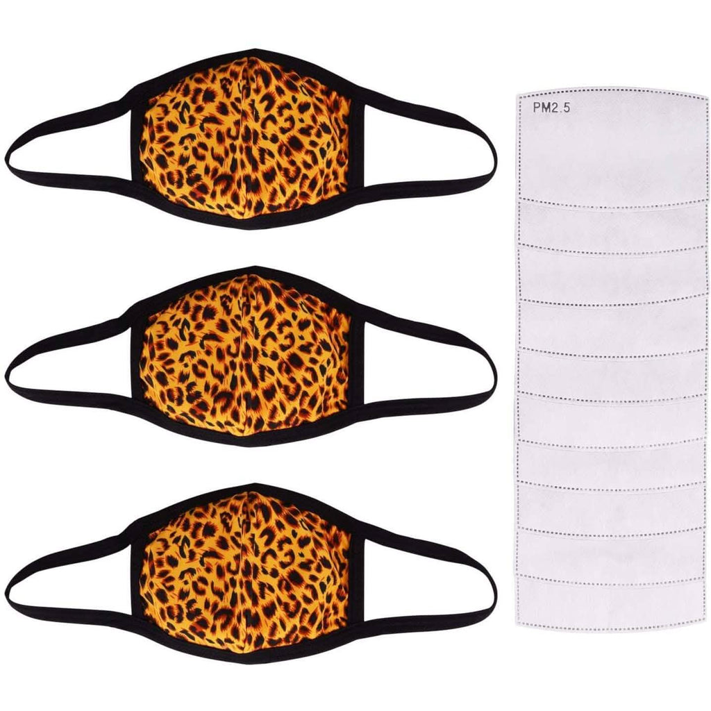 3-Pack: Adult Cotton Reusable Face Masks with 10 Filters by DailySale