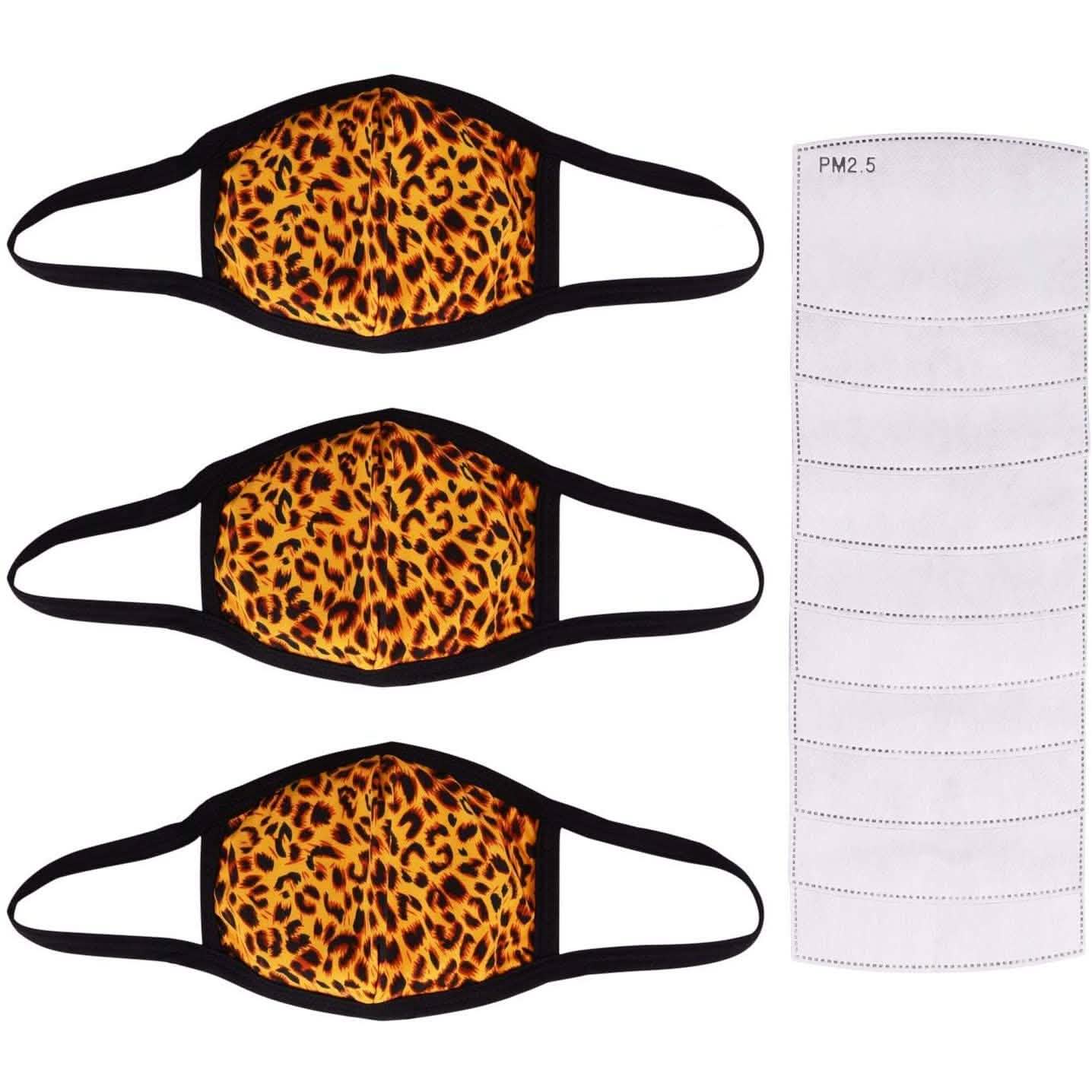 3-Pack: Adult Cotton Reusable Face Masks with 10 Filters by DailySale