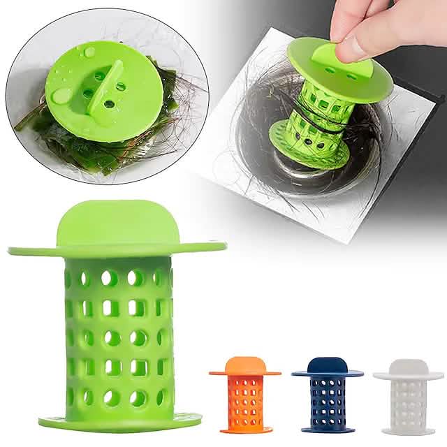 3-Pack: Bathroom Drain Hair Catcher Bath Stopper Plug Sink by DailySale