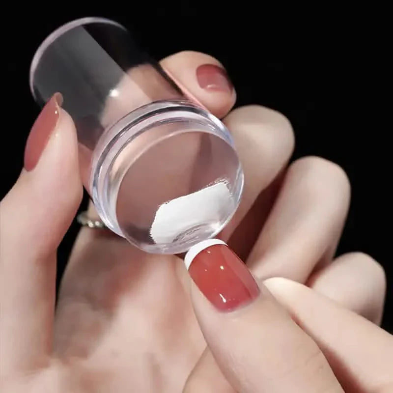 3-Pack: Fast and Easy French Tip Nail Art with Clear Silicone Stamper and Scraper by DailySale
