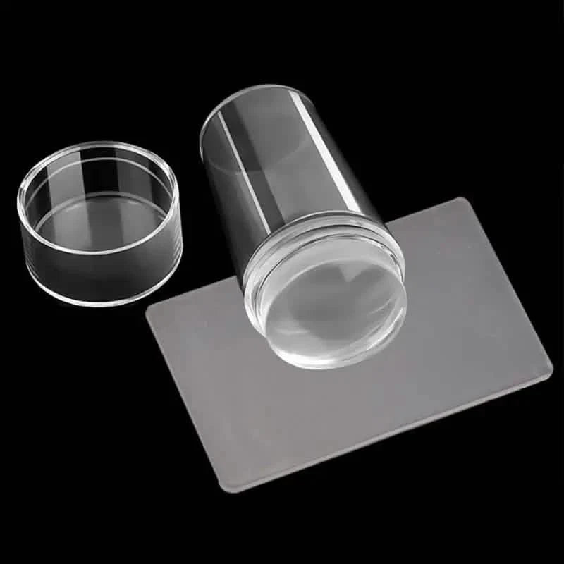 3-Pack: Fast and Easy French Tip Nail Art with Clear Silicone Stamper and Scraper by DailySale