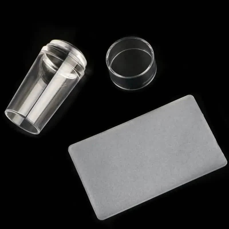 3-Pack: Fast and Easy French Tip Nail Art with Clear Silicone Stamper and Scraper by DailySale