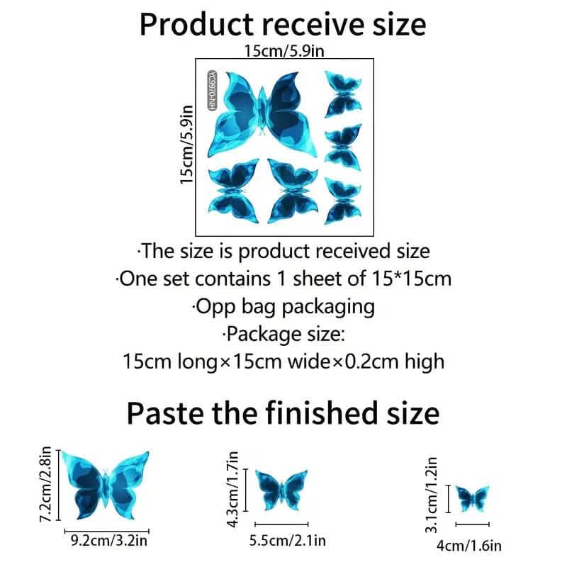 3-Pack: Glow In the Dark Butterfly Wall Stickers by DailySale