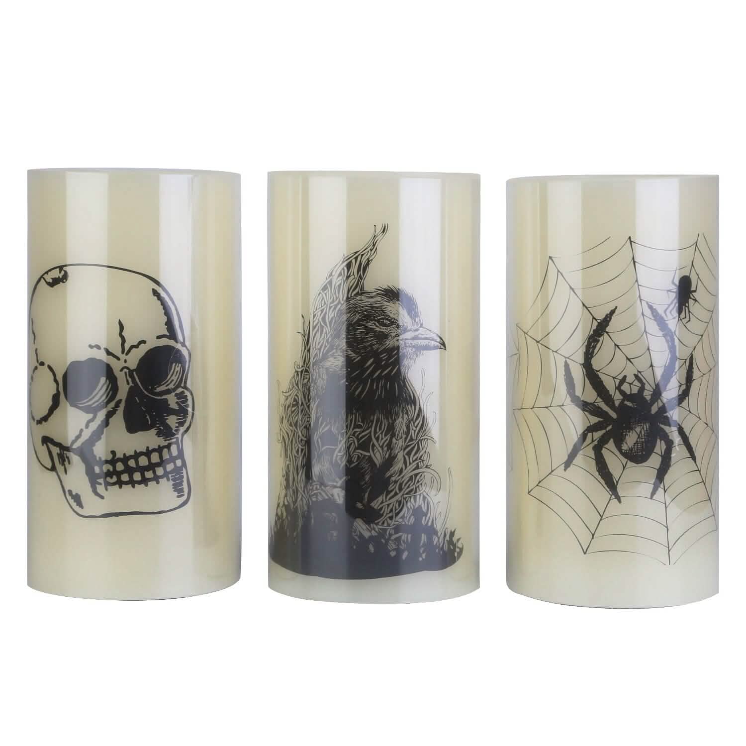 3-Pack: Halloween Battery Operated Flameless Candle Lamp with Timer Setting by DailySale