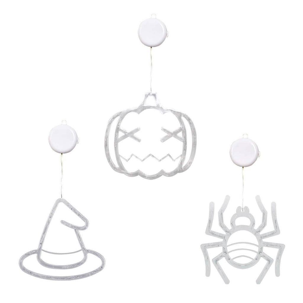 3-Pack: Halloween Window Light with Suction Cup Hanging Holes by DailySale