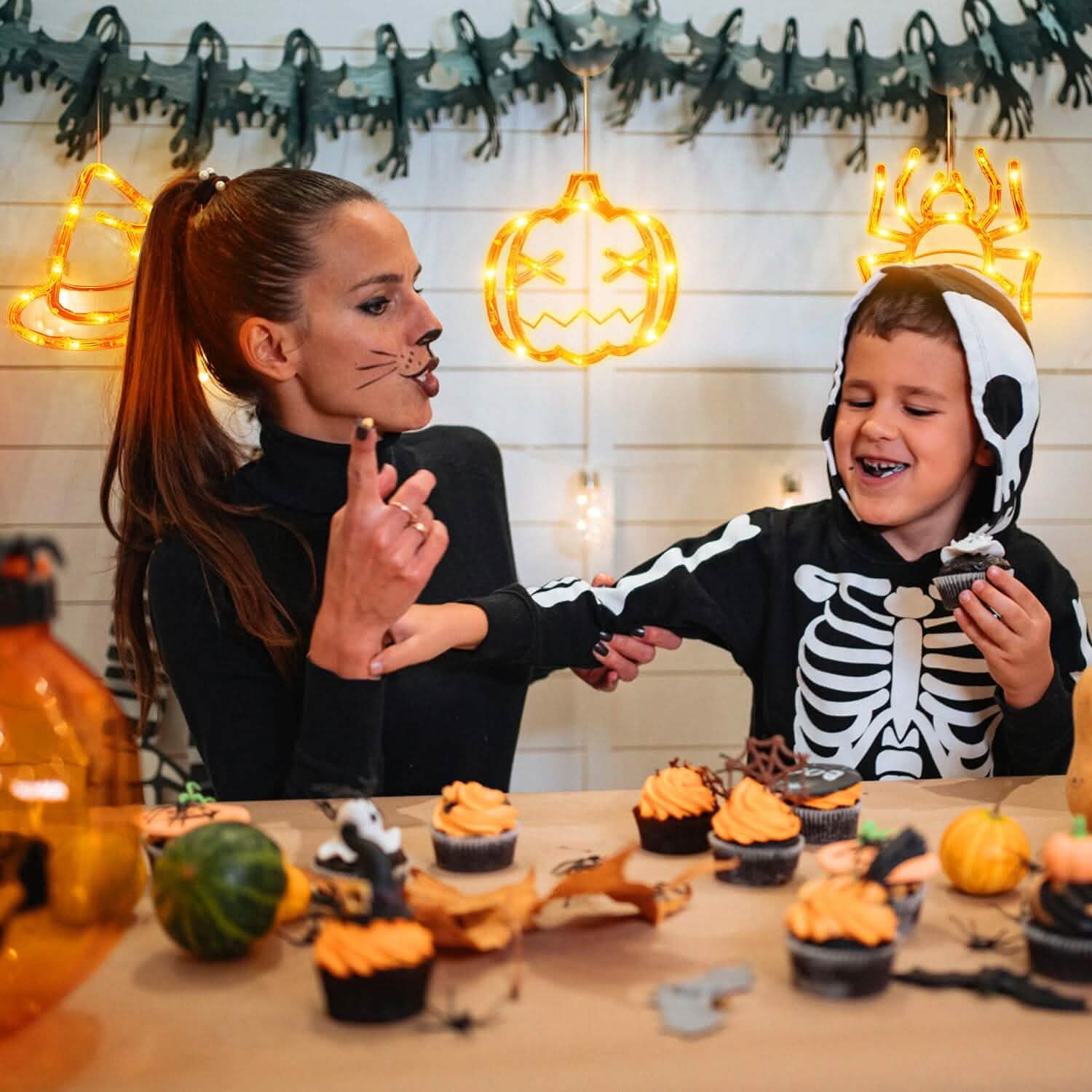 3-Pack: Halloween Window Light with Suction Cup Hanging Holes by DailySale