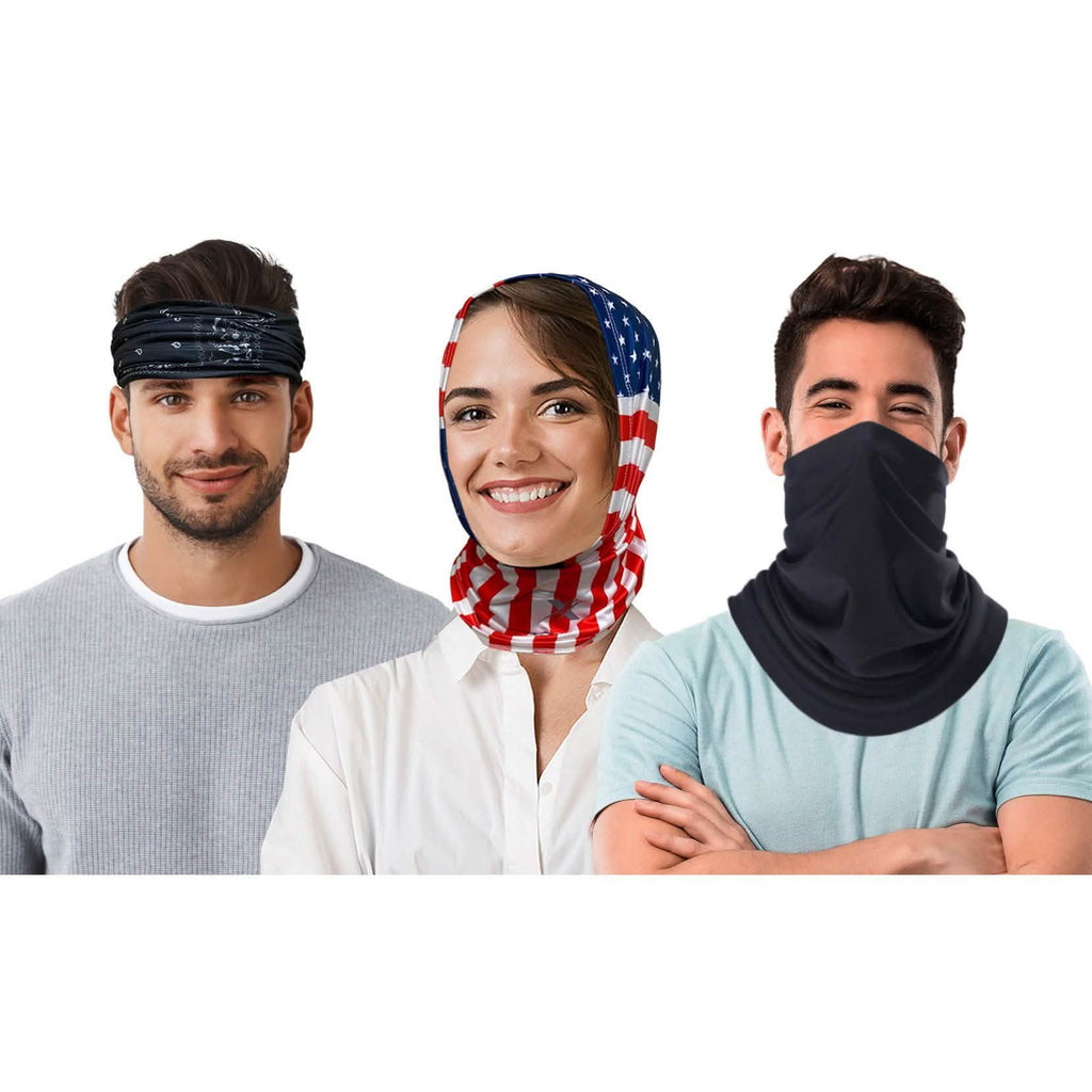 3-Pack: Headband, Bandanas, Scarf, Neck Warmer, Head Wrap, Multi Functional Gaiter by DailySale