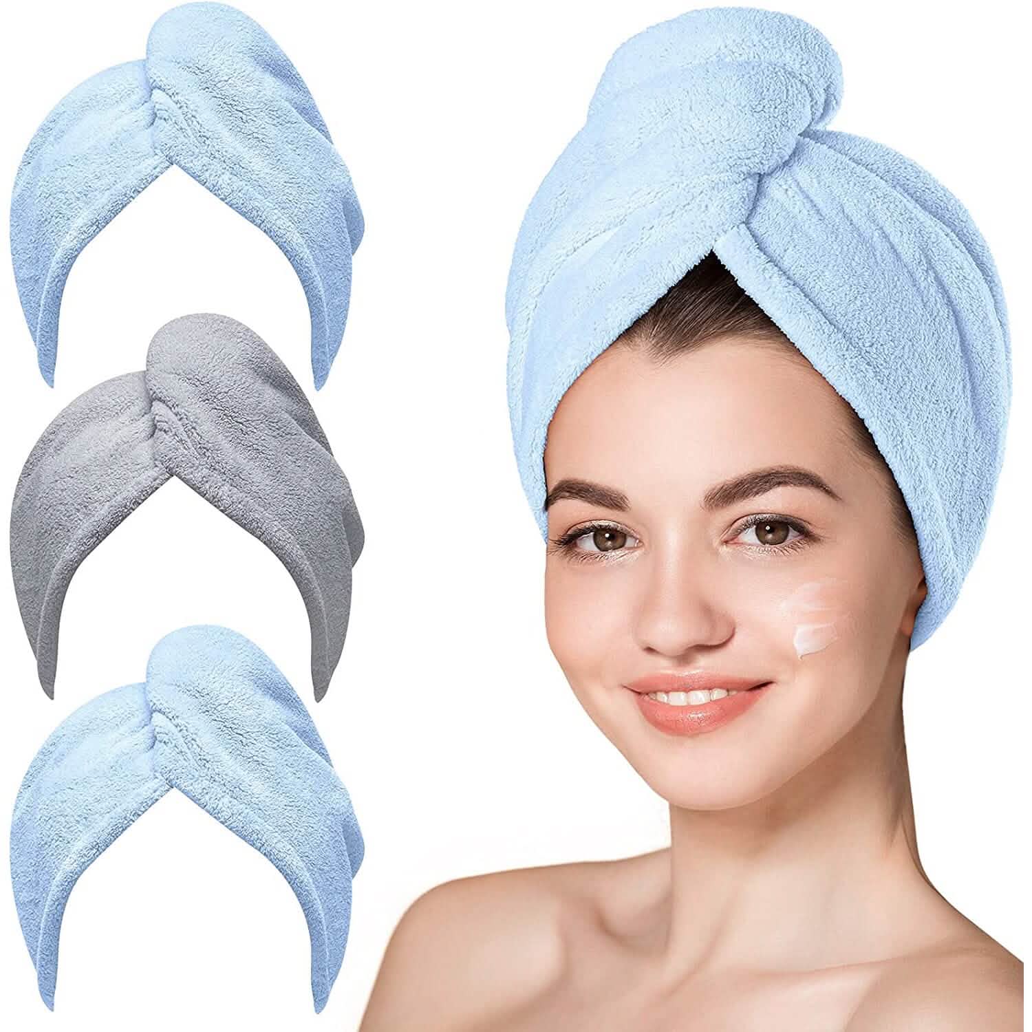 3-Pack: Hicober Microfiber Hair Towel by DailySale