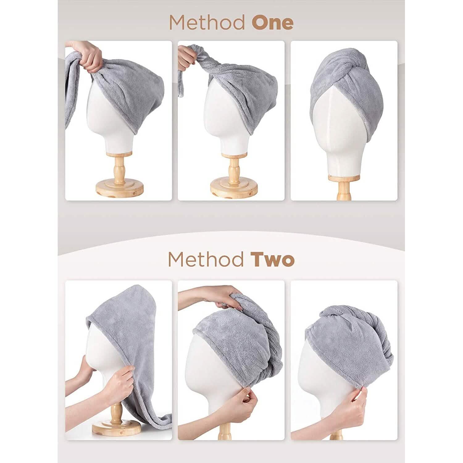 3-Pack: Hicober Microfiber Hair Towel by DailySale
