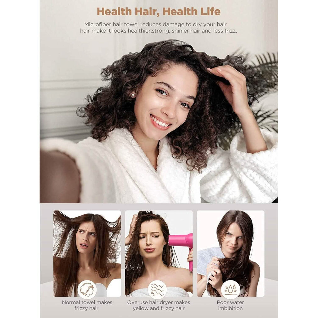 3-Pack: Hicober Microfiber Hair Towel by DailySale