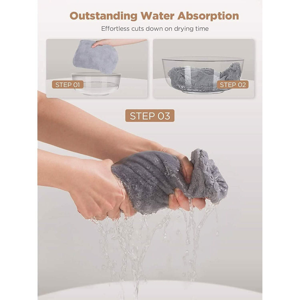 3-Pack: Hicober Microfiber Hair Towel by DailySale