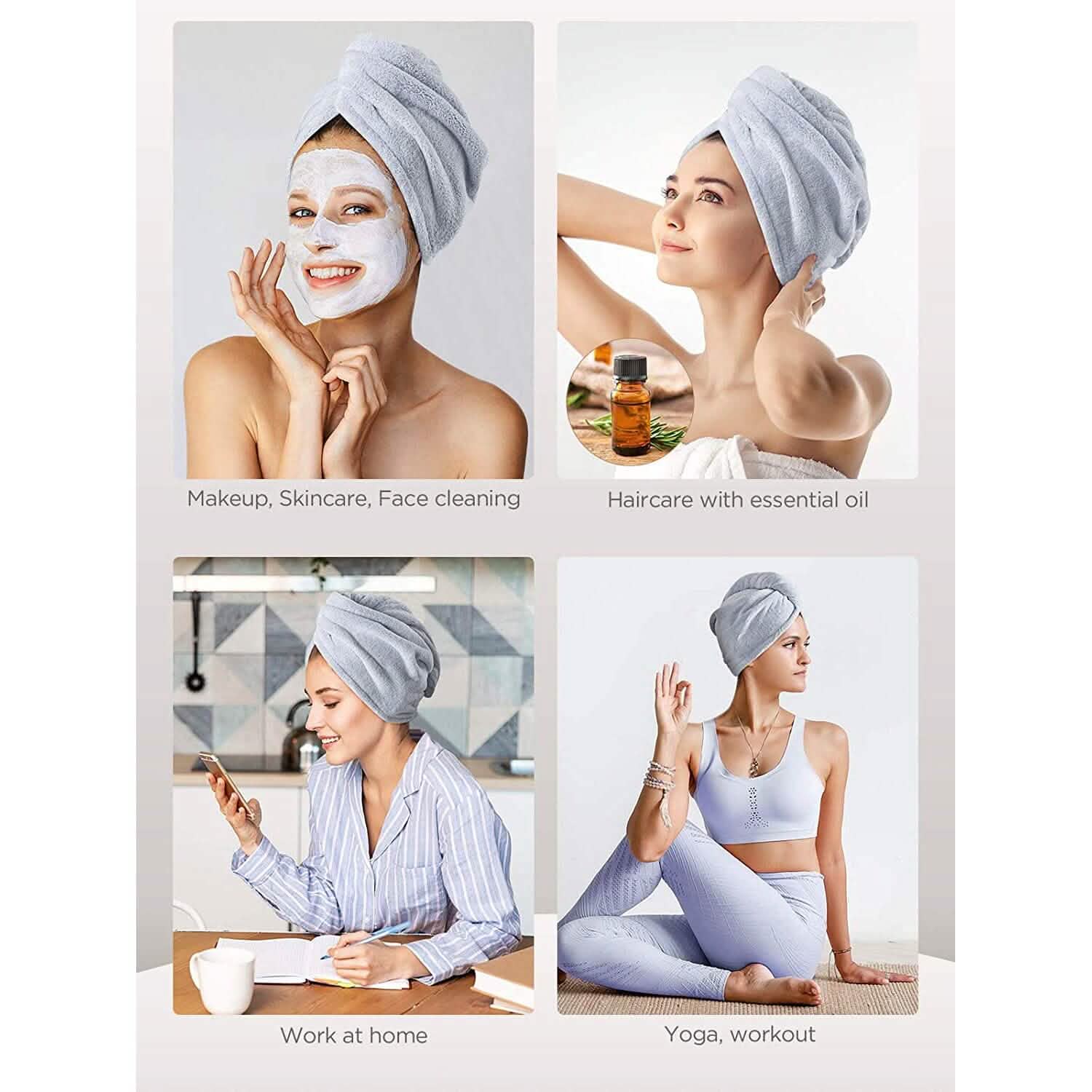 3-Pack: Hicober Microfiber Hair Towel by DailySale