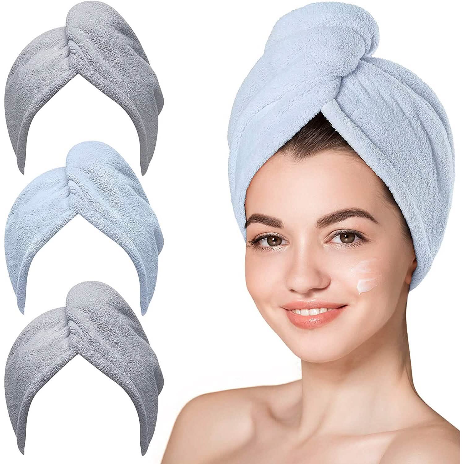 3-Pack: Hicober Microfiber Hair Towel by DailySale