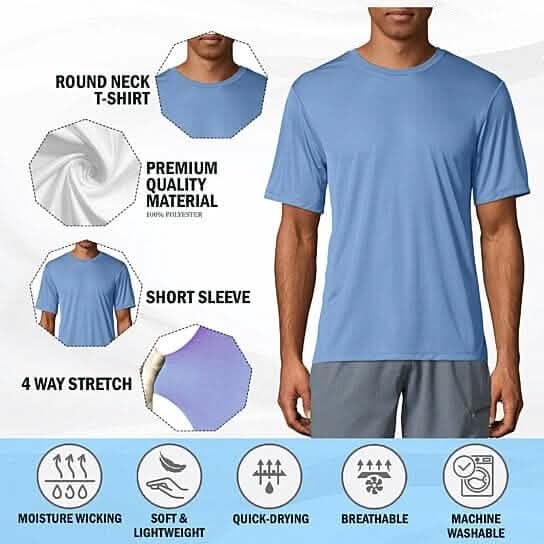 3-Pack Men's Cool Dri-Fit Moisture-Wicking Short Sleeve T-Shirt by DailySale
