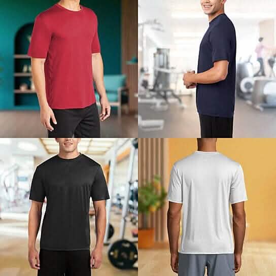 3-Pack Men's Cool Dri-Fit Moisture-Wicking Short Sleeve T-Shirt by DailySale