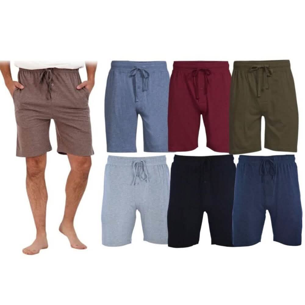 3-Pack: Men's Cotton Lounge Shorts with Pockets by DailySale