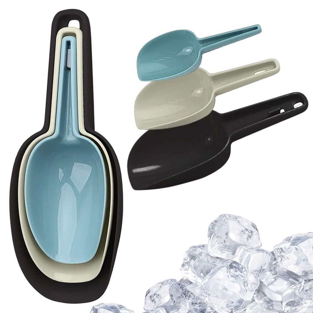 3-Pack: Multi-purpose Plastic Kitchen Bar Ice, Flour, Dry Fruits, Candy, PopCorn, Food, Coffee Scoop Set by DailySale