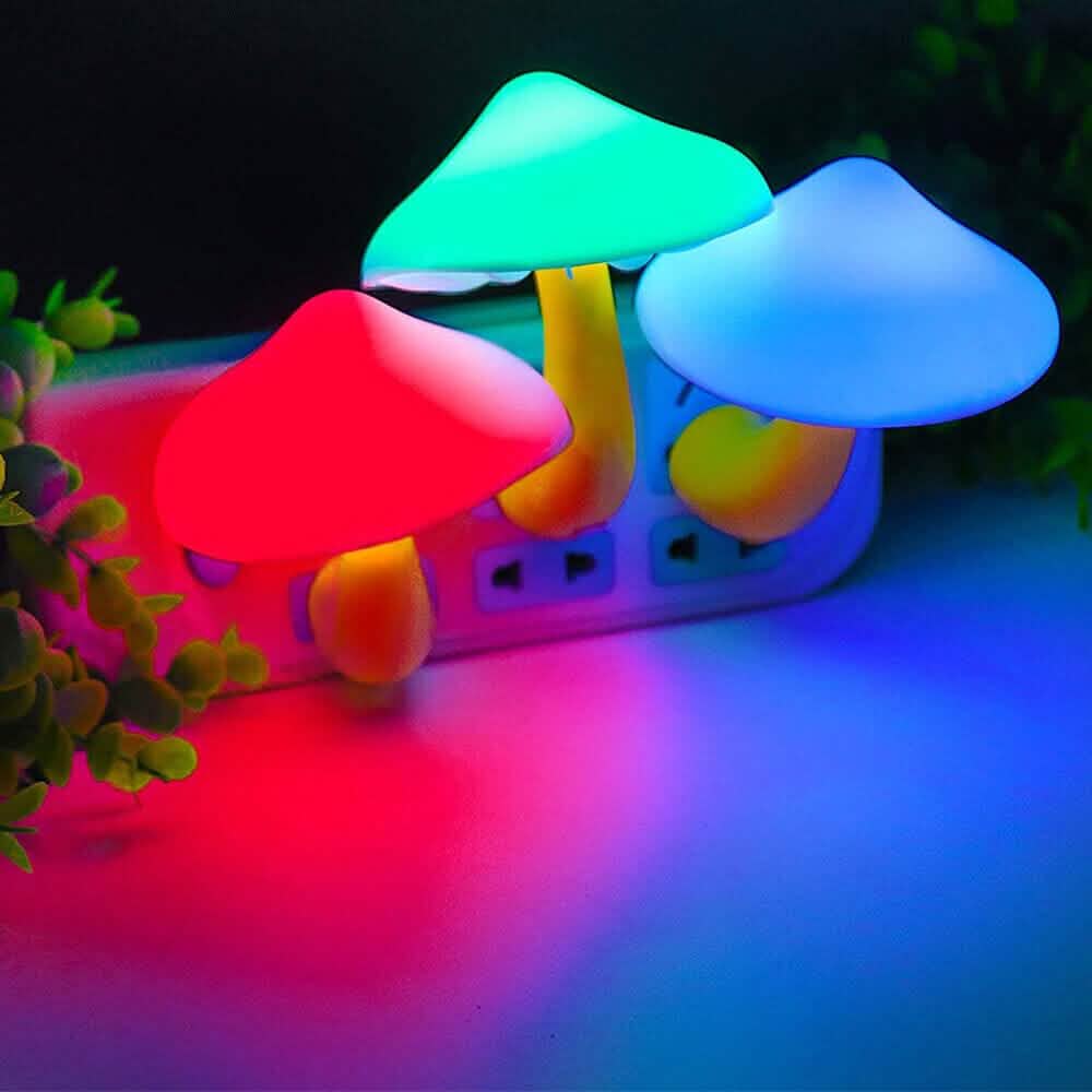 3-Pack: Mushroom Night Light with Dusk to Dawn Sensor by DailySale