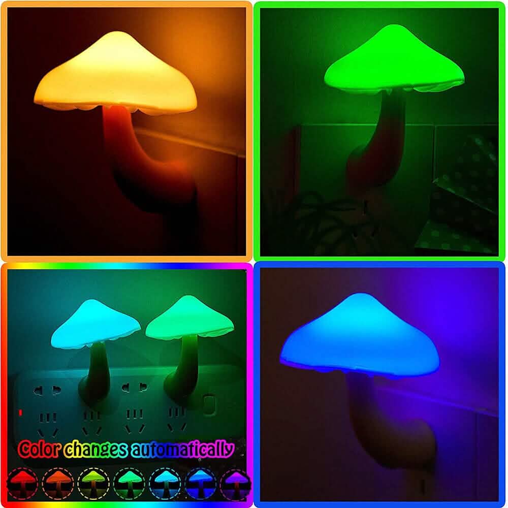3-Pack: Mushroom Night Light with Dusk to Dawn Sensor by DailySale