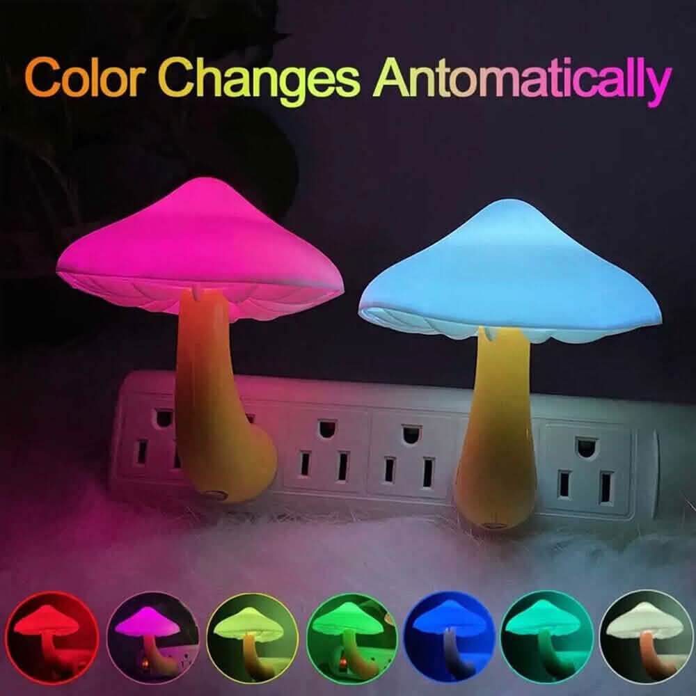 3-Pack: Mushroom Night Light with Dusk to Dawn Sensor by DailySale