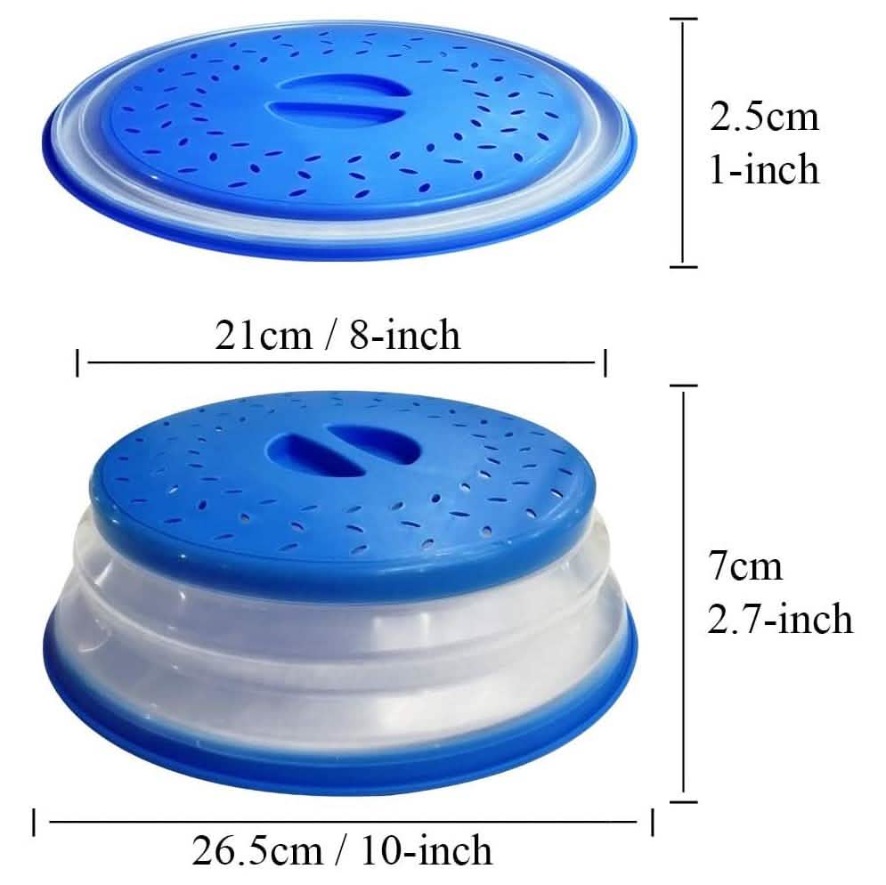 3-Pack: OUZIFISH 10.5 inch Collapsible Food Plate Lid Cover by DailySale