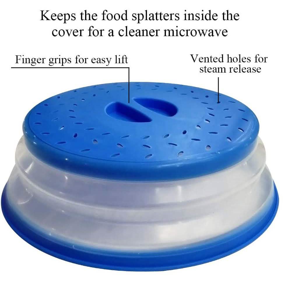 3-Pack: OUZIFISH 10.5 inch Collapsible Food Plate Lid Cover by DailySale