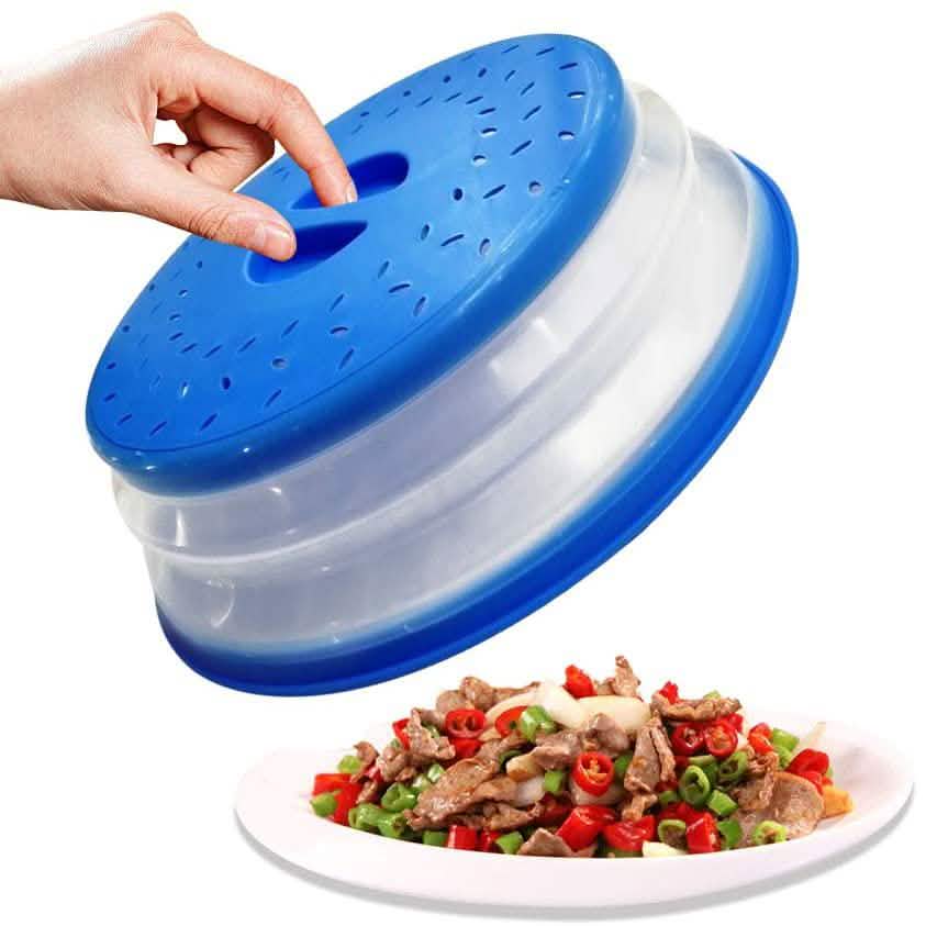 3-Pack: OUZIFISH 10.5 inch Collapsible Food Plate Lid Cover by DailySale