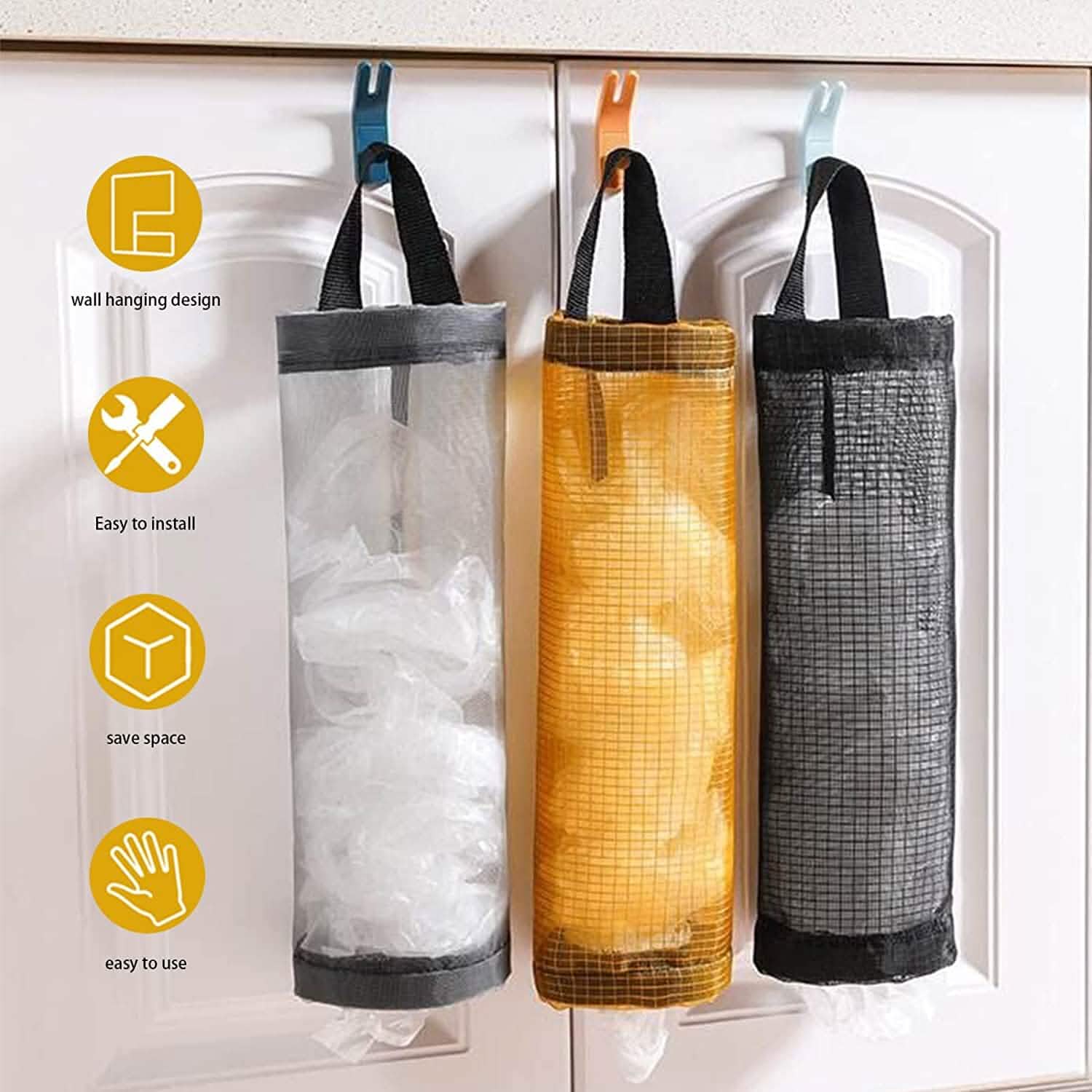 3-Pack: Plastic Mesh Grocery Bag Holder by DailySale