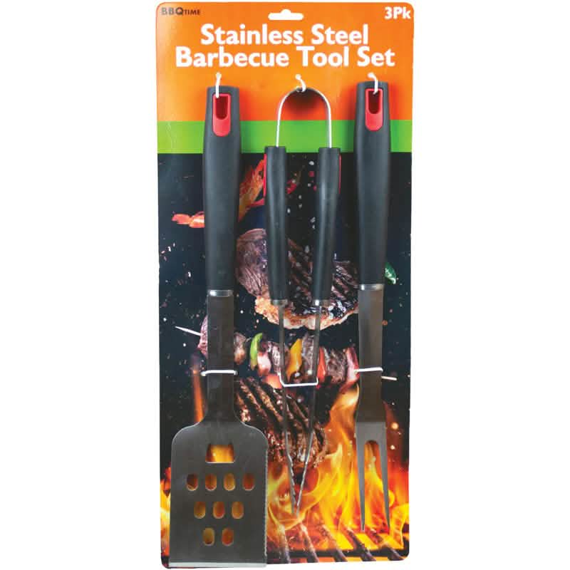 3-Pack: Stainless Steel Barbecue Tool Set by DailySale
