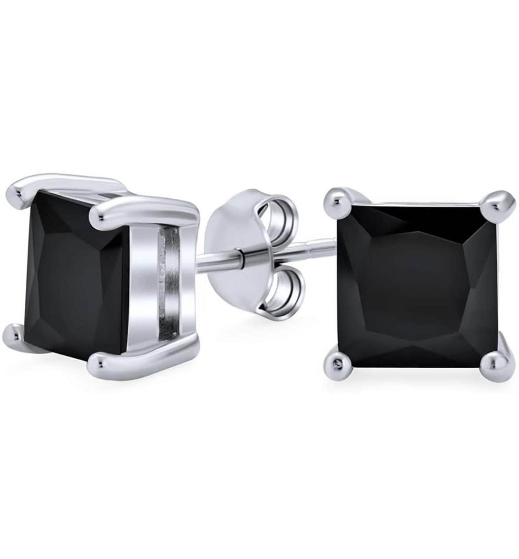 3-Pack: Sterling Silver Princess Cut Studs by DailySale