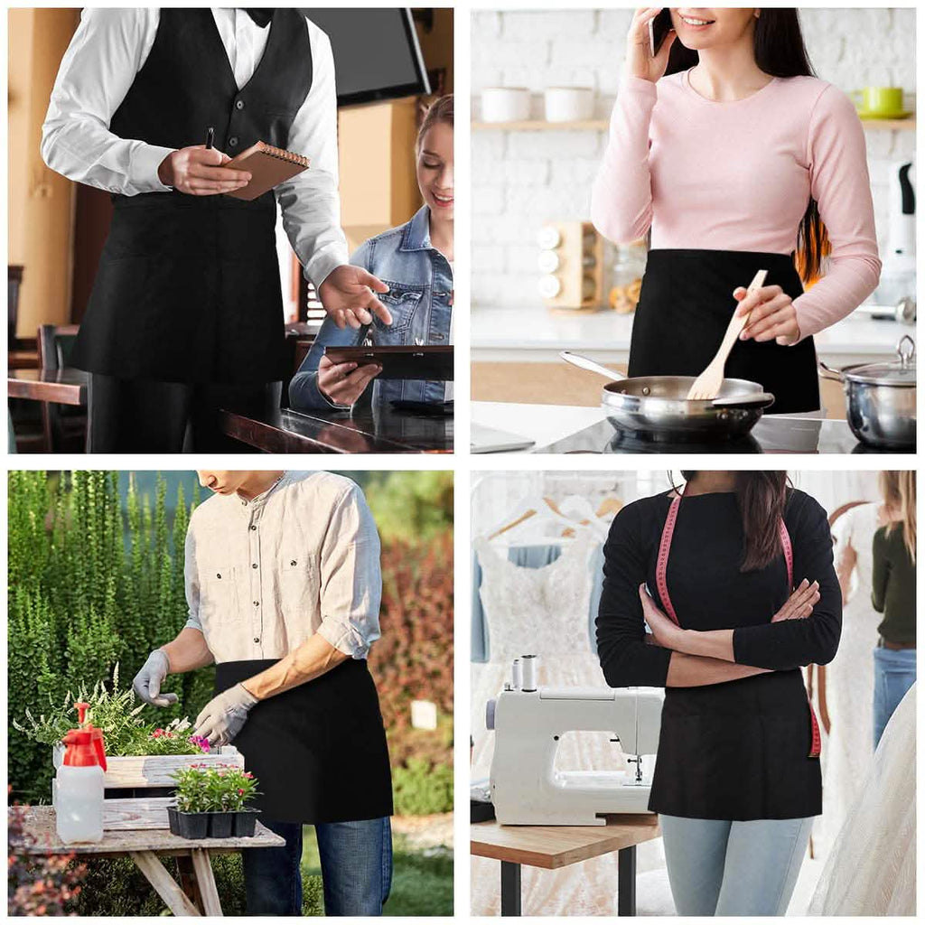 3-Pack: Syntus Server Aprons with 3 Pockets by DailySale