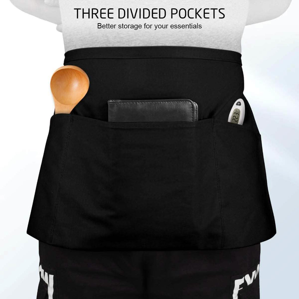 3-Pack: Syntus Server Aprons with 3 Pockets by DailySale