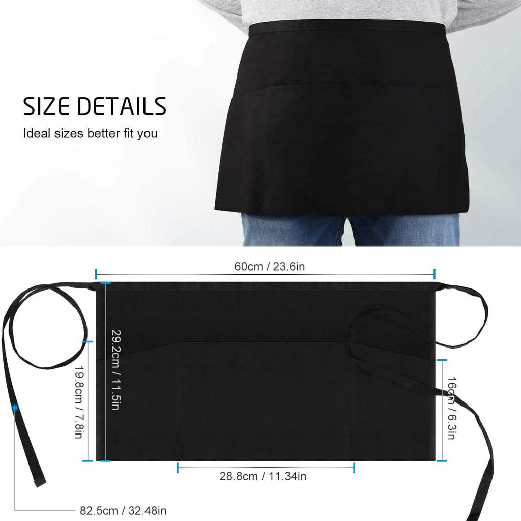 3-Pack: Syntus Server Aprons with 3 Pockets by DailySale