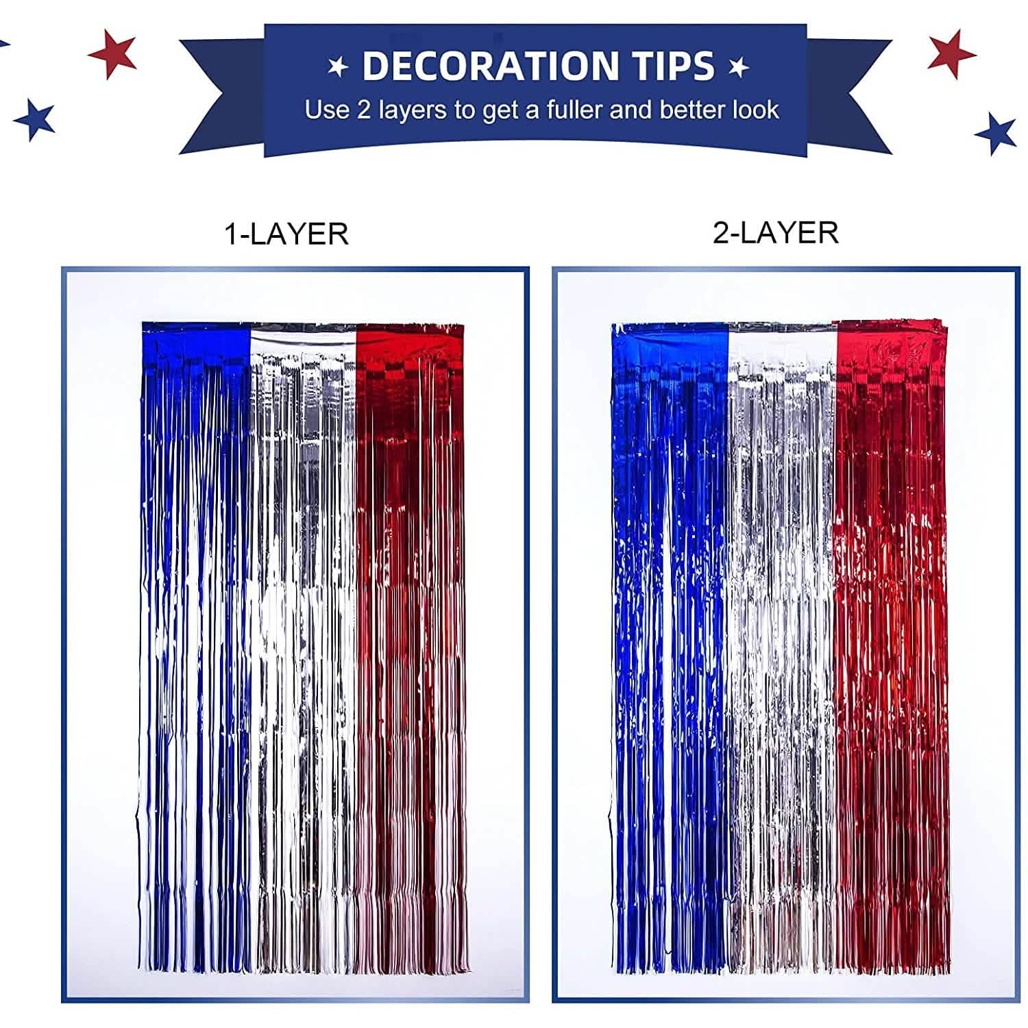 3-Pack: Tinsel Foil Fringe Curtains by DailySale
