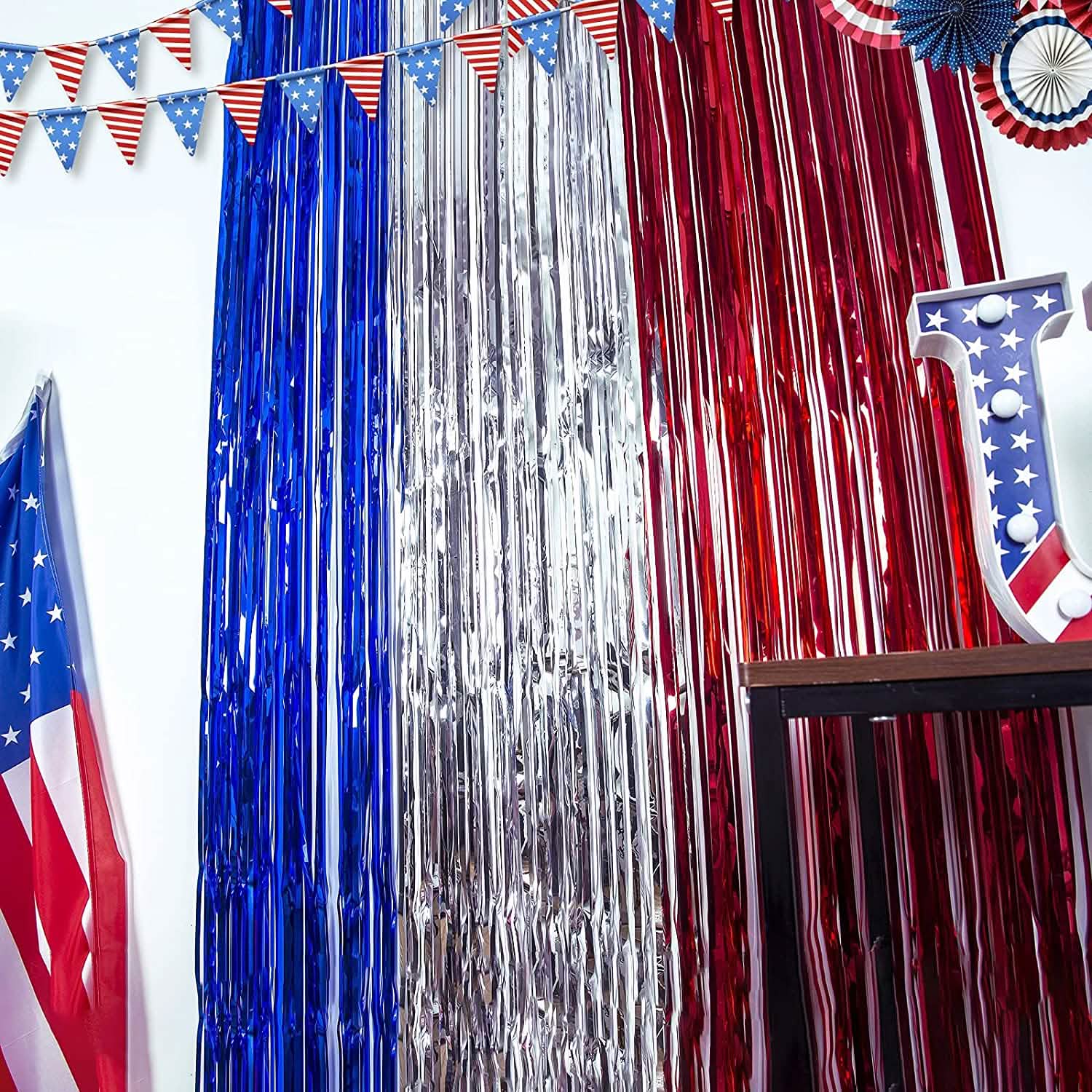 3-Pack: Tinsel Foil Fringe Curtains by DailySale