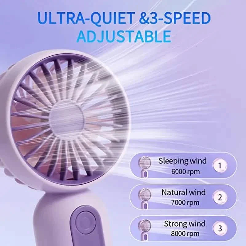 USB Rechargeable Mini Portable Fan with 3 Speeds by DailySale