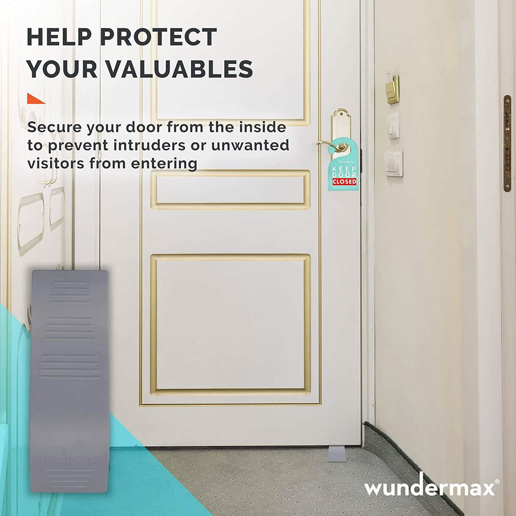 3-Pack: Wundermax Rubber Security Door Stoppers by DailySale