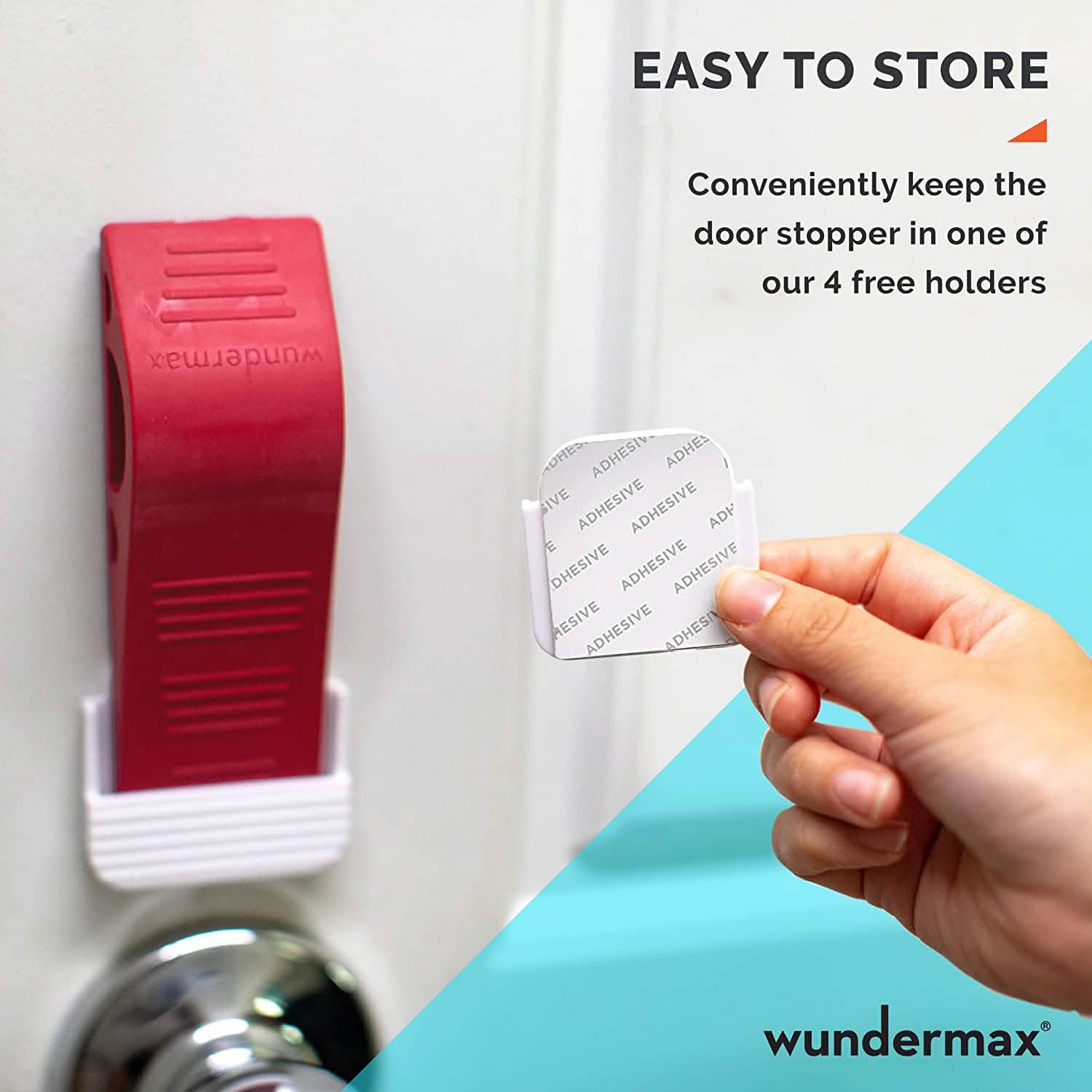 3-Pack: Wundermax Rubber Security Door Stoppers by DailySale