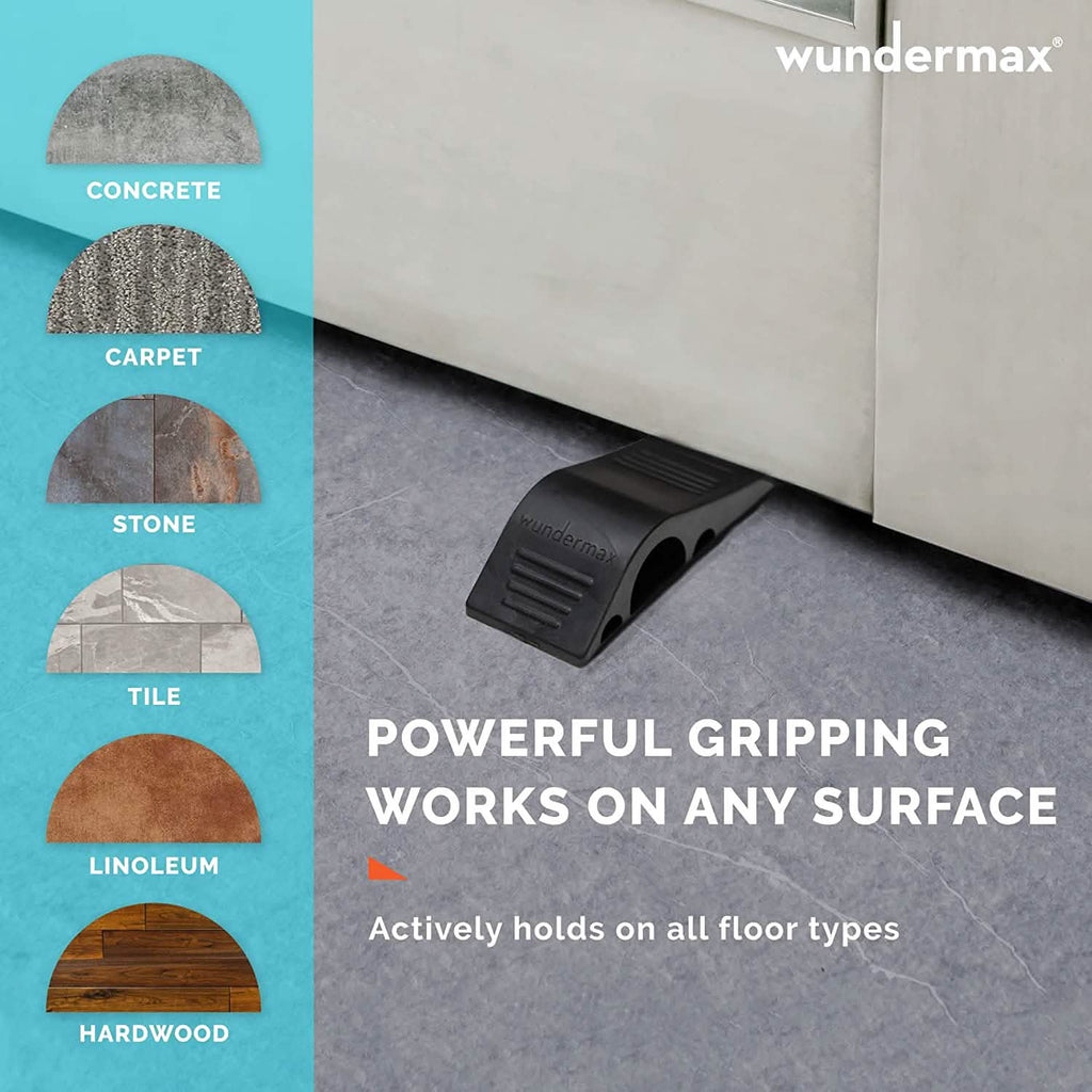 3-Pack: Wundermax Rubber Security Door Stoppers by DailySale